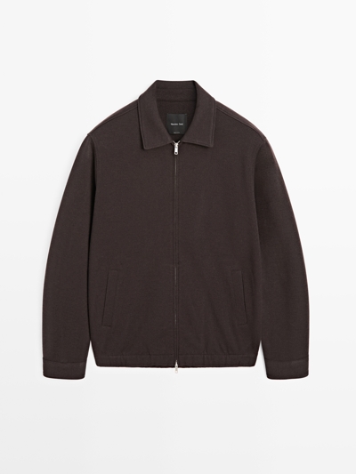 Massimo Dutti Короткий двухслойный жакет с шерстью