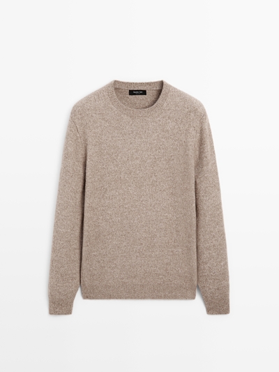 Massimo Dutti Джемпер с круглым вырезом из меланжевого трикотажа купить с доставкой.