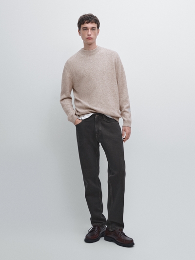 Massimo Dutti Пуловер с круглым вырезом из шерстяной смеси купить с доставкой.