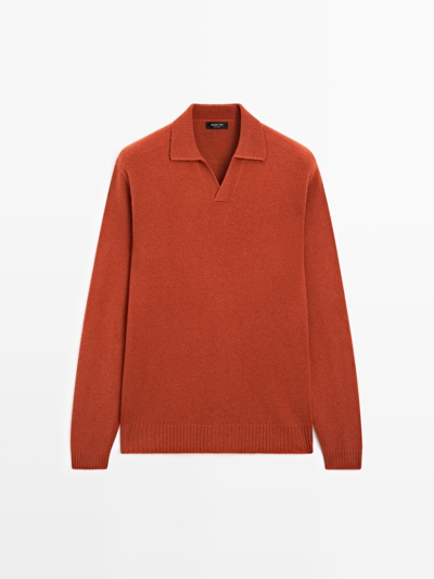 Massimo Dutti Джемпер с воротником поло из шерстяного микса купить с доставкой.