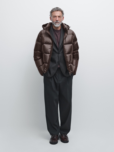 Massimo Dutti Пуховик из водоотталкивающего атласа