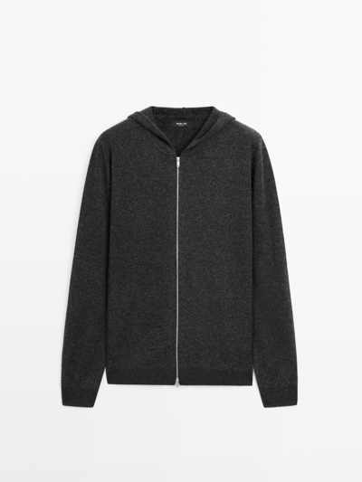 Massimo Dutti Кардиган с молнией и капюшоном из вязаного полотна купить с доставкой.