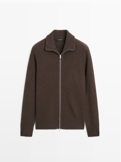 Massimo Dutti Кардиган из шерстяно-акрилового микса с застежкой на молнию купить с доставкой.