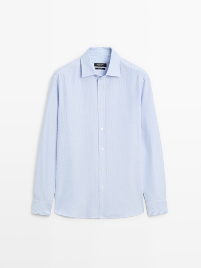 Massimo Dutti Рубашка с полосками OXFORD с регулярной посадкой купить с доставкой.