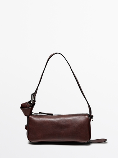 Massimo Dutti Сумочка из натуральной кожи наппа с пряжкой купить с доставкой.