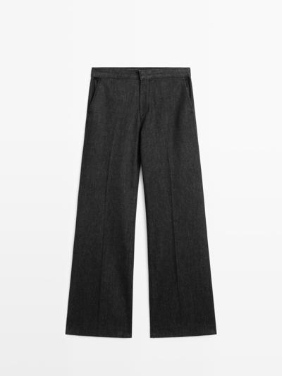 Massimo Dutti Джинсы с высокой посадкой и расширяющимся подолом купить с доставкой.