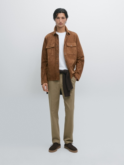 Massimo Dutti Брюки слим-фит из текстурированной ткани купить с доставкой.