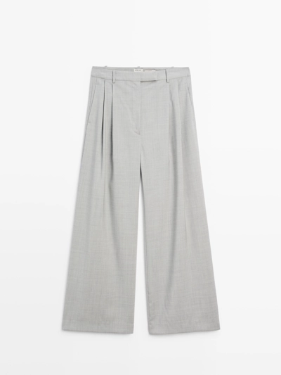 100% шерстяные широкие брюки на десятилях - STUDIO- Заказать в России