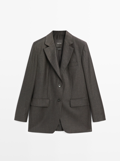 Massimo Dutti Шерстяной пиджак в полоску купить с доставкой.