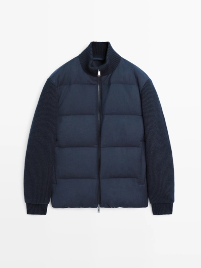 KNIT DOWN BLEND PUFFER JACKET- Заказать в России