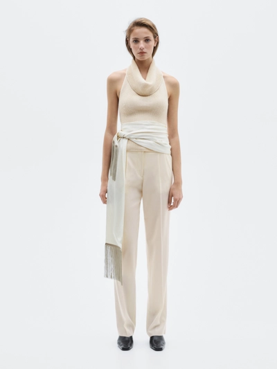 Топ на шею из вязаного альпака и шелка - LIMITED