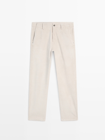 Massimo Dutti Джинсовые брюки из вельвета с эффектом денима свободного кроя купить с доставкой.