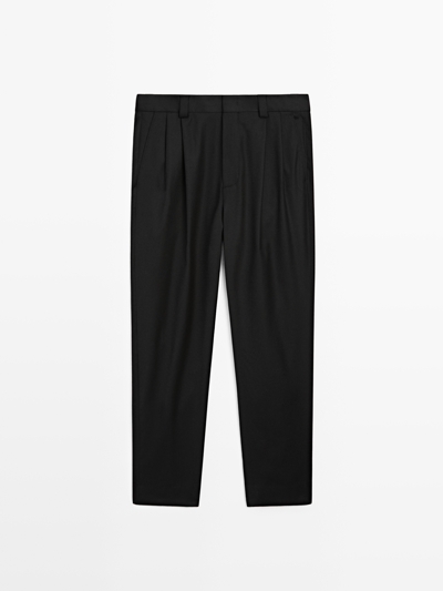 Massimo Dutti Брюки для костюма из металло-шерстяной ткани - LIMITED