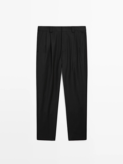 Брюки для костюма из металло-шерстяной ткани - LIMITED