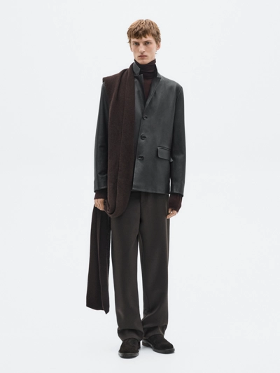 Пиджак из натуральной кожи нубук — LIMITED