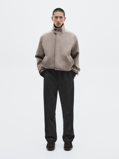 Massimo Dutti Пальто из шерстяной смеси с высоким воротником - LIMITED