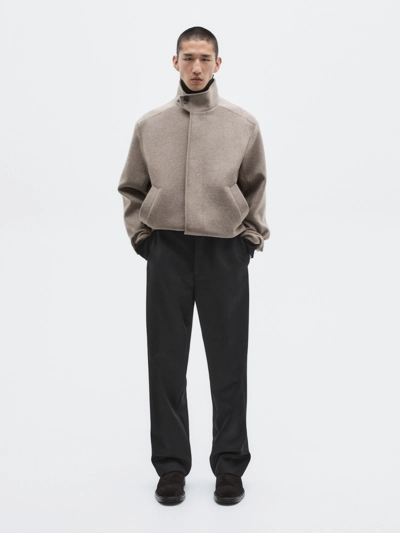 Пальто из шерстяной смеси с высоким воротником - LIMITED- Заказать в России