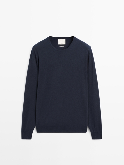 Massimo Dutti Свитер из 100% кашемира с круглым вырезом - LIMITED