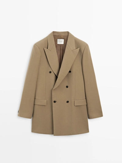 Пиджак из 100% шерсти с двубортной застежкой - LIMITED