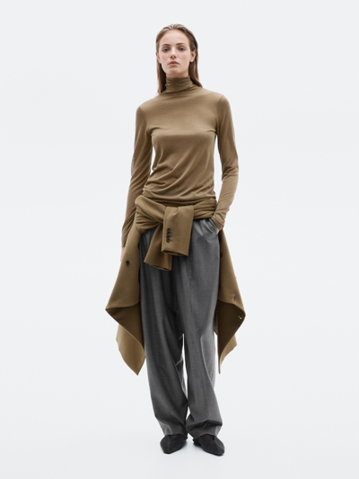 Massimo Dutti Свитер из 100% шелка с высоким воротником - LIMITED