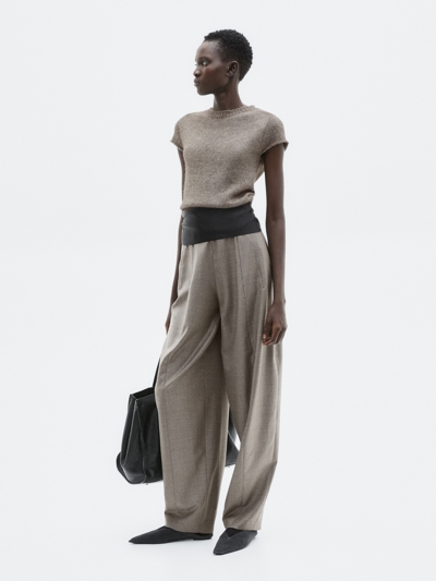 Massimo Dutti Свитер с короткими рукавами из альпаки и шелка - LIMITED