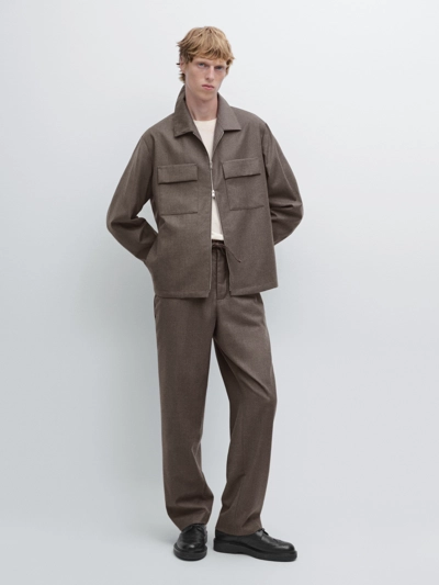 Брюки из 100% шерсти фланели