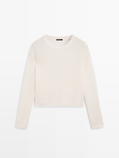 Massimo Dutti Свитер с круглым вырезом из альпакиевой смеси