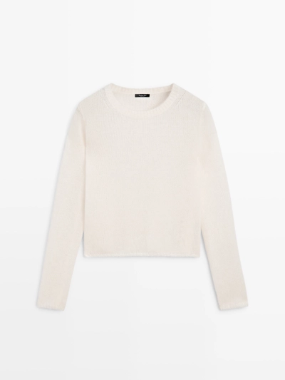 Свитер с круглым вырезом из альпакиевой смеси- Заказать в России