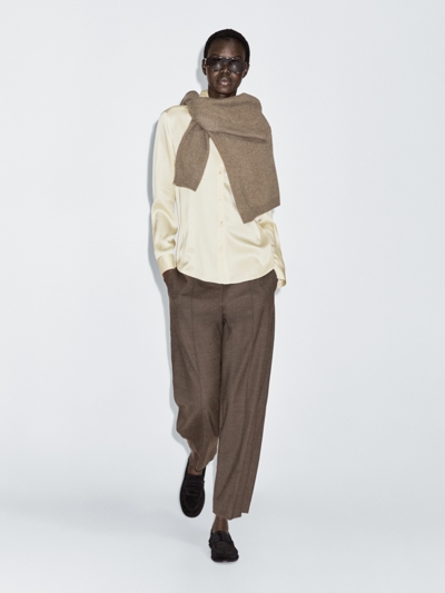 Massimo Dutti Брюки из шерстяной смеси в посадке бочонок