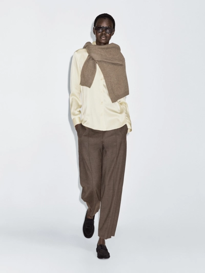 Брюки из шерстяной смеси в посадке бочонок- Заказать в России