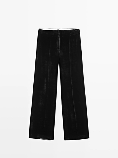 Бархатные широкие брюки- Заказать в России
