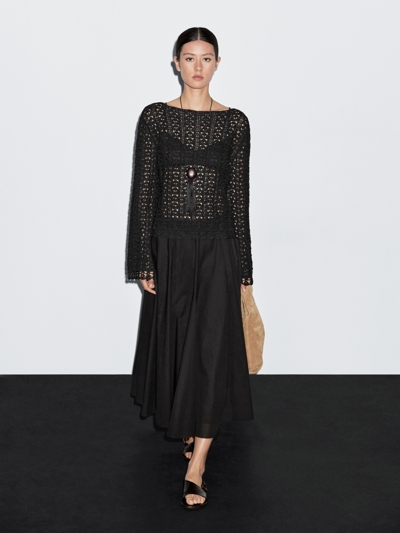 Massimo Dutti Юбка-клеш из 100% хлопка