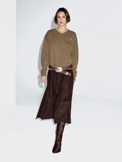 Свитер с V-образным вырезом из 100% шерсти