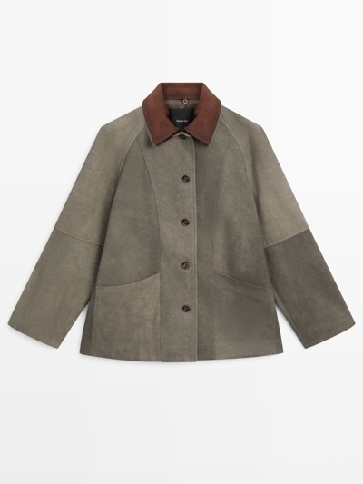 Massimo Dutti Куртка с отделкой водоотталкивающая и слоистым воротником