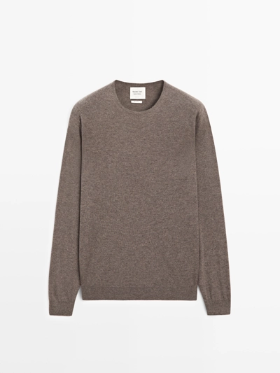 Джемпер с круглым вырезом из 100% кашемира - LIMITED