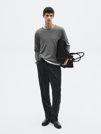 Massimo Dutti Свитер с круглым вырезом из 100% кашемира - LIMITED купить с доставкой.