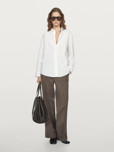 Рубашка из 100% хлопка с деталями на плечах