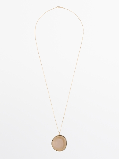 Massimo Dutti Ожерелье с подвеской из прозрачного камня