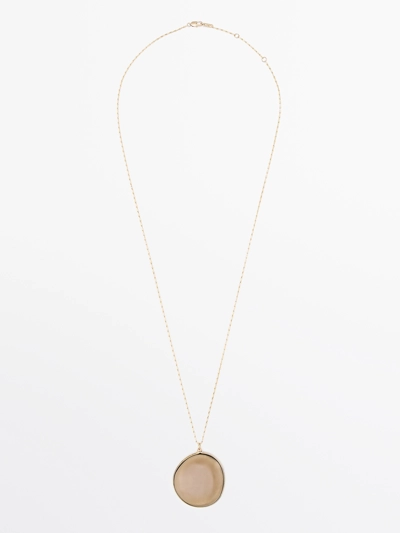 Ожерелье с подвеской из прозрачного камня