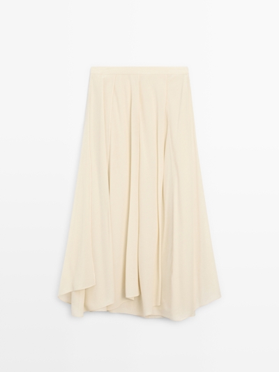 Massimo Dutti Юбка миди с оборками купить с доставкой.