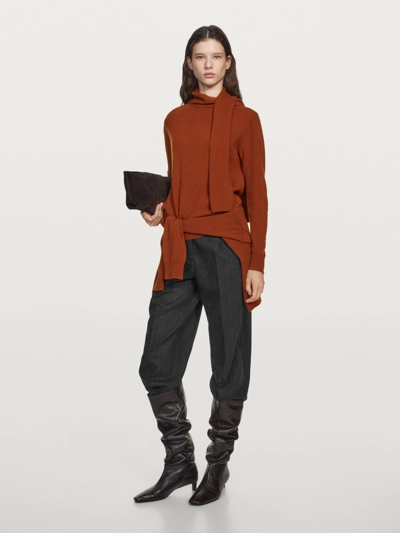 Свитер из шерстяной смеси с деталями в виде шарфа- Заказать в России