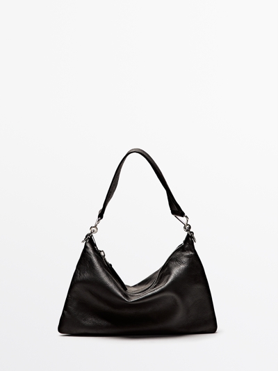 Massimo Dutti Сумка из мягкой кожи с отделениями