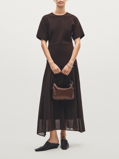 Massimo Dutti Сумка из натуральной кожи наппа маленькая