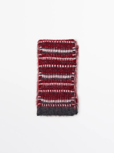 Платок из тонкой шерсти альпаки с жаккардовым узором- Заказать в России