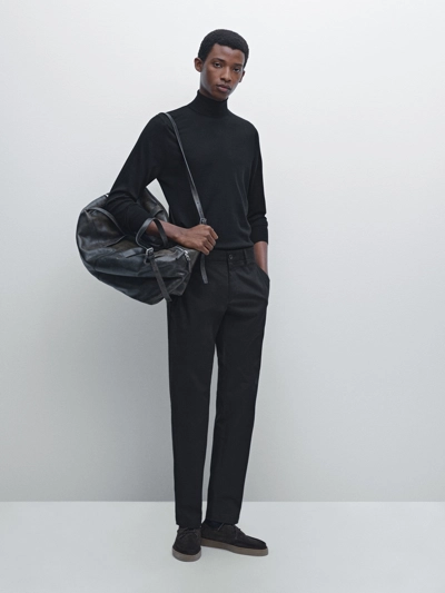 Вязаный свитер с высоким воротником из шерстяной смеси- Заказать в России