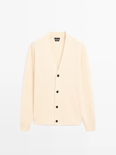 Кардиган с V-образным вырезом из 100% шерсти- Заказать в России