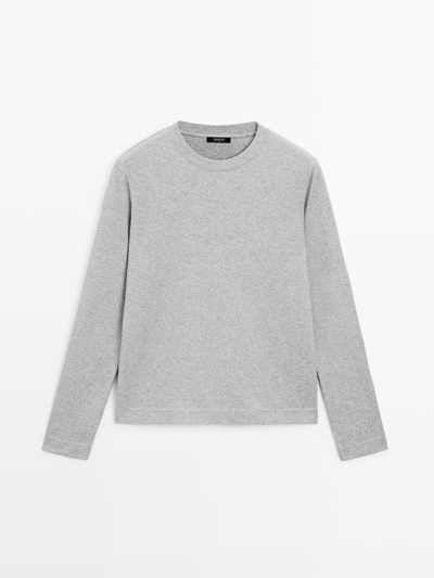 Massimo Dutti Футболка с длинным рукавом из 100% хлопка