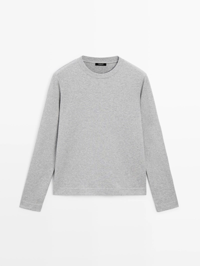 Футболка с длинным рукавом из 100% хлопка- Заказать в России