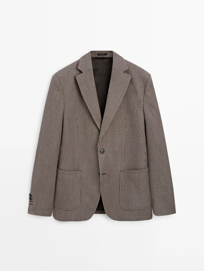 Пиджак из смесовой шерсти в клетку