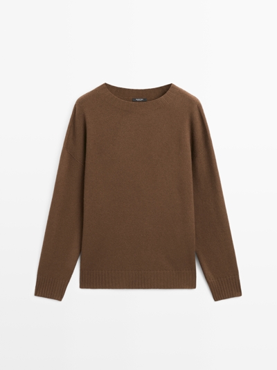 Massimo Dutti Свитер с круглым вырезом из шерстяно-вискозной смеси